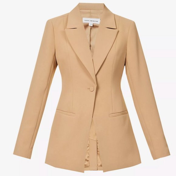 Good American Jackets & Blazers - Good American Fit and Flatter Single-breasted Stretch-woven Blazer - NWT - Sz LG